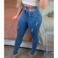 Women'S Blue Denim Pants - Thumbnail 1