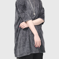 Free Shipping-UNISEX ACID WASH CARBON TEE - Thumbnail 2