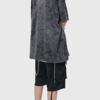 Free Shipping-UNISEX ACID WASH CARBON TEE - Thumbnail 3