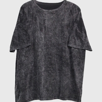 Free Shipping-UNISEX ACID WASH CARBON TEE - Thumbnail 4