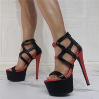 Sexy black high heel sandals S-565 - Thumbnail 2