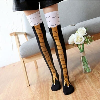 Funky Chicken Feet Knee Socks