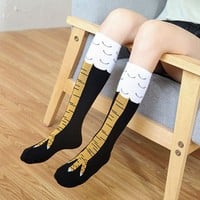 Funky Chicken Feet Knee Socks - Thumbnail 3