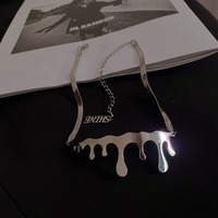 Gothic Punk Lava Metal Choker Collar - Thumbnail 1