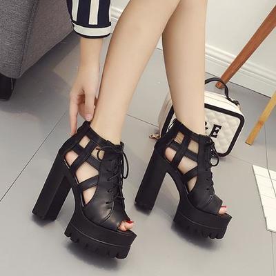 2021 super high heel thick heel 13cm sandals s-598