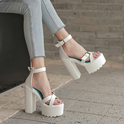 2021 thick heel super high heel platform women sandals S-600
