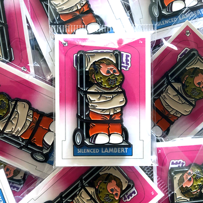 Horrorible kids silenced lambert - limited edition enamel pin and sticker