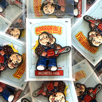 Horrorible Kids MONTEL Hell - Limited Edition Enamel Pin and Sticker - Thumbnail 1