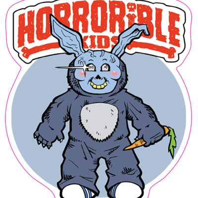 Horrorible kids furry frank - limited edition enamel pin and sticker