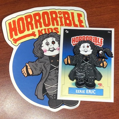 Horrorible kids eerie eric - limited edition enamel pin and sticker
