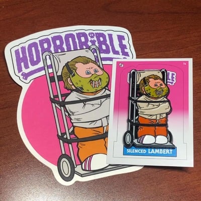 Horrorible kids silenced lambert - limited edition enamel pin and sticker