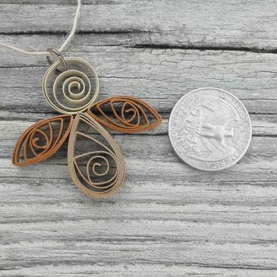 Petite angel ornament brown