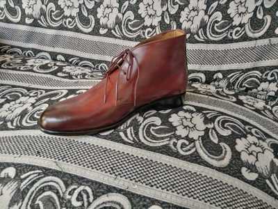 Classic Hand Craft Brown Genuine Leather Chukka Lace Up Formal Wear Boot