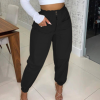 Women'S Solid Color Casual Pants - Thumbnail 3