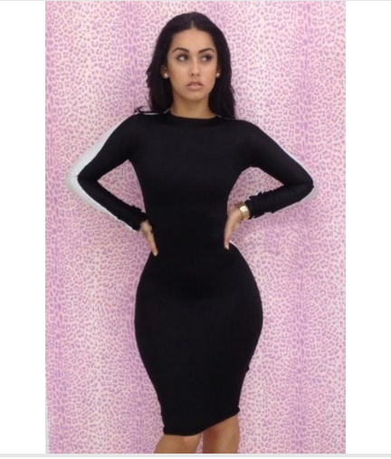 Black and White Color Block Dress