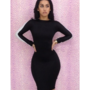 Black and White Color Block Dress - Thumbnail 1
