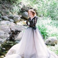 Elegant Fashion Prom Dress, Custom Black Lace Wedding Dress - Thumbnail 1