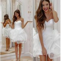 Mini Short Wedding Dress, A-line Wedding Dress, Sweetheart Tulle Wedding Dress,548 - Thumbnail 2