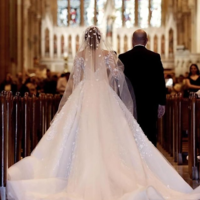 Gorgeous Mermaid Long Sleeve Ivory Wedding Dresses with Train - Thumbnail 2