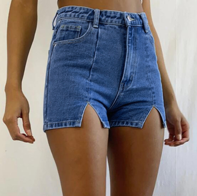 Fashion Temperament High Waist Stretch Denim Shorts