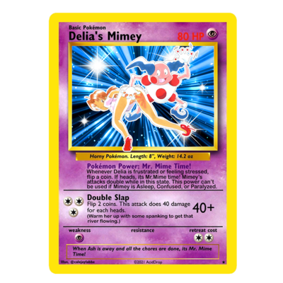 Delia's mimey holo card