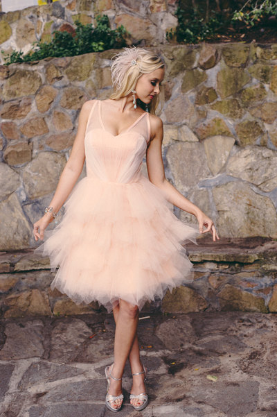 Cute A-Line V Neck Light Pink Short Homecoming Dresses