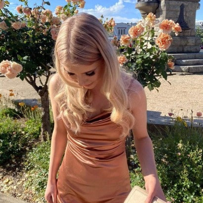 Sexy a line satin prom dresses with slit - Thumbnail 4