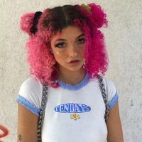 Cute Blue Lace Letter Embroidery Floral Print Short Sleeve Shirt Crop Top Aesthetic Casual Summer E-Girl Kawaii Korean Japanese Harajuku Streetwear - Thumbnail 2