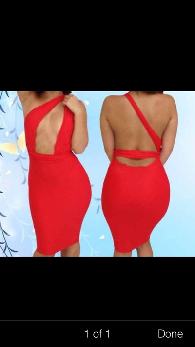 Sexy red double split dress 