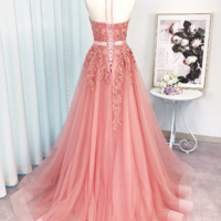 New Style A Line Halter Neckline Prom Dress With Lace - Thumbnail 1