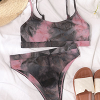 Sexy Printed High Waist Bikini Swimsuit - Thumbnail 1