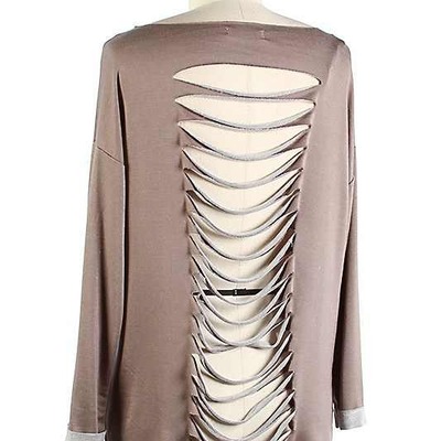 Distressed ripped shirt