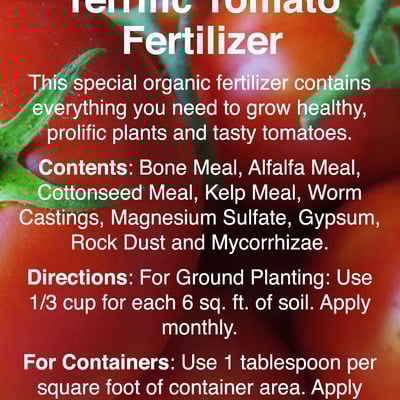 Terrific tomato fertilizer