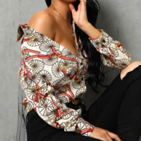 Fashion Long Sleeve Printed Shirt - Thumbnail 2