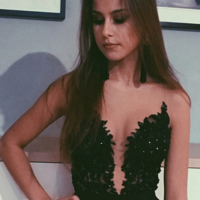 A Line Black Lace Prom Dress with Slit - Thumbnail 1