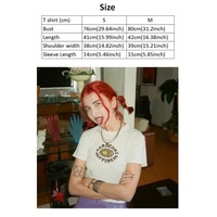 Cute Happiness Sun Print White Short Sleeve Shirt Loose Punk Aesthetic Casual Summer E-Girl Kawaii Korean Japanese Haraju - Thumbnail 1