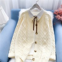 Pastel Color Cozy Knitted Cardigan - Thumbnail 3