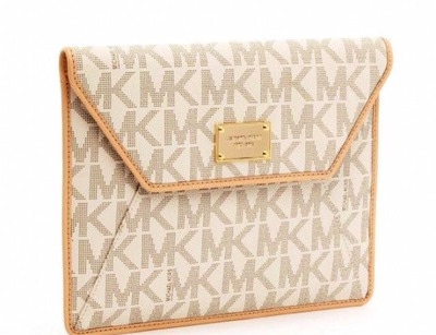  michael kors jet set logo ipad envelope case - vanilla - great mk bag accessory  watch