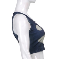 Cute Pink Ying Yang Crop Top Sleeveless Shirt Ribbed Vest Tank Aesthetic Casual Summer E-Girl Kawaii Korean Japanese Haraju - Thumbnail 4