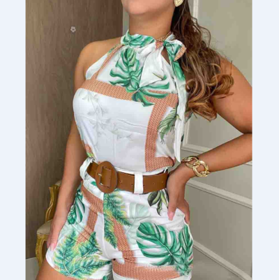 Fashion Printed Sleeveless Jumpsuit