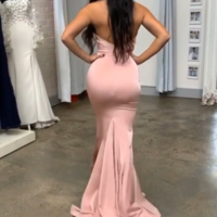Mermaid Strapless Sweetheart Blush Evening party Dresses - Thumbnail 1