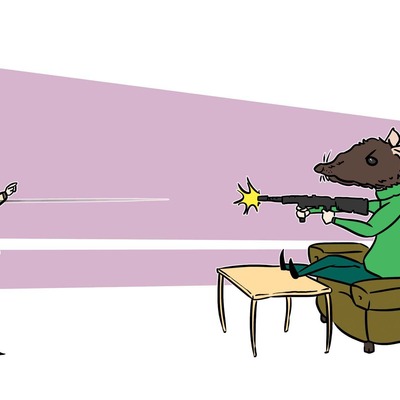 6" x 4" print - jacket & richter