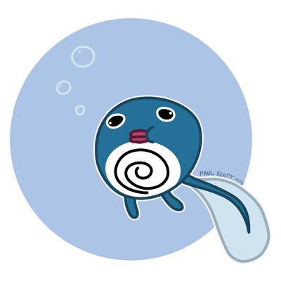 6" x 4" print - poliwag (pokemon)