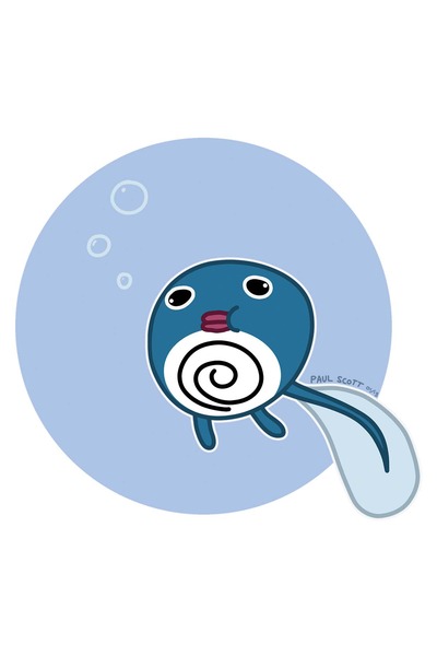 6" x 4" Print - Poliwag (Pokemon)