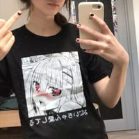 Cute Anime Sweet Girl Cartoon Short Sleeve T-shirt Print Punk Goth Loose Aesthetic Casual Summer E-Girl Kawaii Korean Japanese Harajuku - Thumbnail 8