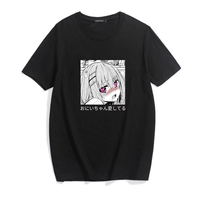 Cute Anime Sweet Girl Cartoon Short Sleeve T-shirt Print Punk Goth Loose Aesthetic Casual Summer E-Girl Kawaii Korean Japanese Harajuku - Thumbnail 3