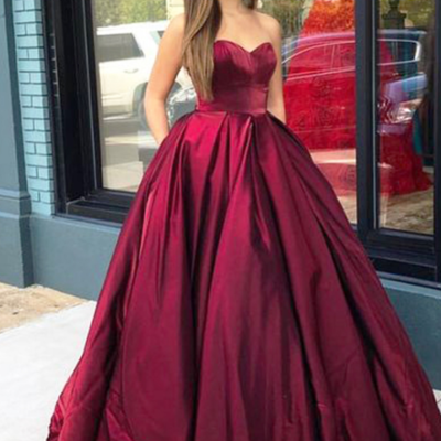 Mermaid strapless long grape slit prom dress - Thumbnail 3