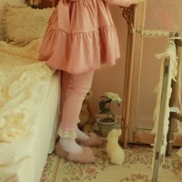 Lace Ruffled Leggings - Thumbnail 1