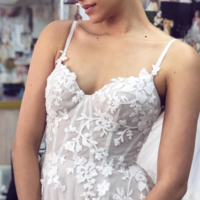 Mermaid Backless White Lace Long Prom Wedding Dress - Thumbnail 1