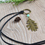 Oak Leaf Necklace, Autumn Necklace, Fall Jewelry, Leaf Necklace-3